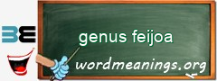 WordMeaning blackboard for genus feijoa